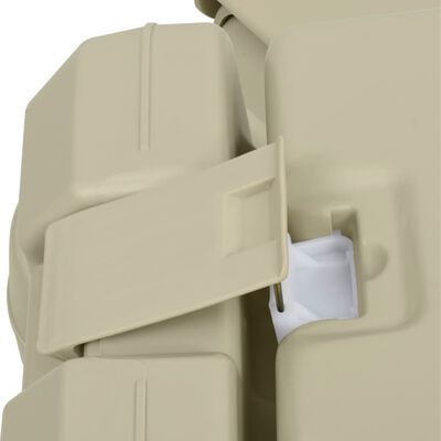 vidaXL Portable Camping Toilet 2.6+2.6 gal and Handwash Stand 5.3 gal Set Gray