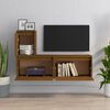 vidaXL 3 Piece TV Cabinet Set Honey Brown Solid Wood Pine (813452+813481)