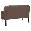 vidaXL Chesterfield Bench Brown 47.05 x 25.39 x 29.53 in Faux Leather