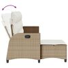 vidaXL Garden Sofa Set Beige PE rattan, powder-coated steel Large