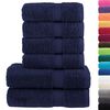 vidaXL Towel Set Navy Blue 100% ring-spun cotton