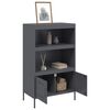 vidaXL Highboard Anthracite Steel 26.8 x 15.4 x 44.5 in Highboard