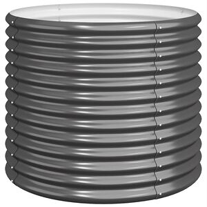 vidaXL Garden Planter Anthracite Powder-coated steel Medium Durable