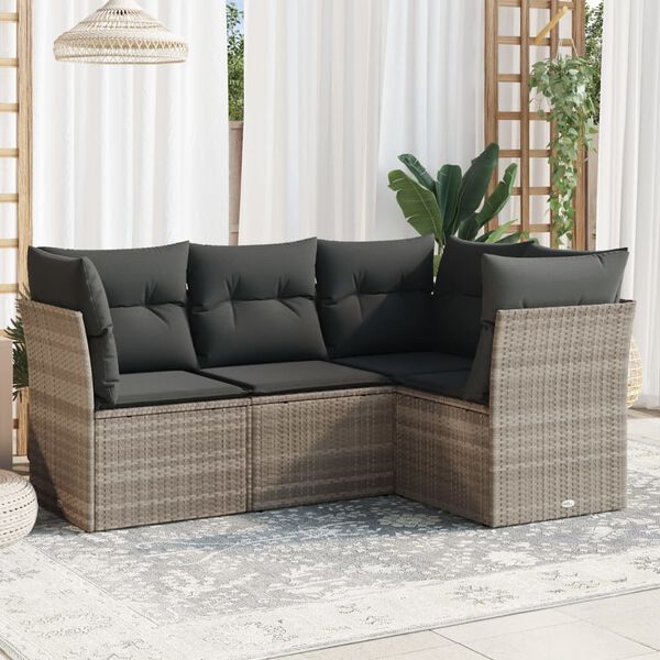 vidaXL Garden Sofa Set Light Grey, Dark Grey