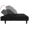 vidaXL Sofa Bed Black Velvet (100% polyester), wood, plastic Standard