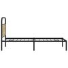 vidaXL Bed Frame Sonoma Oak Steel, engineered wood Twin Bed Frame
