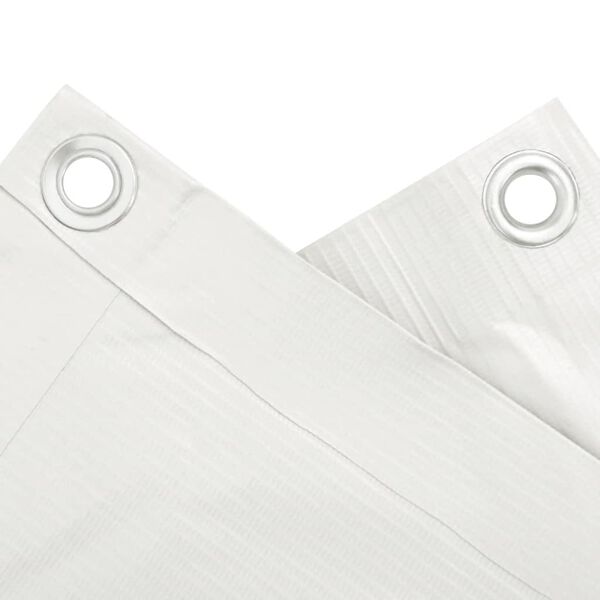 vidaXL Balcony Privacy Screen White 157.5x29.5" PVC