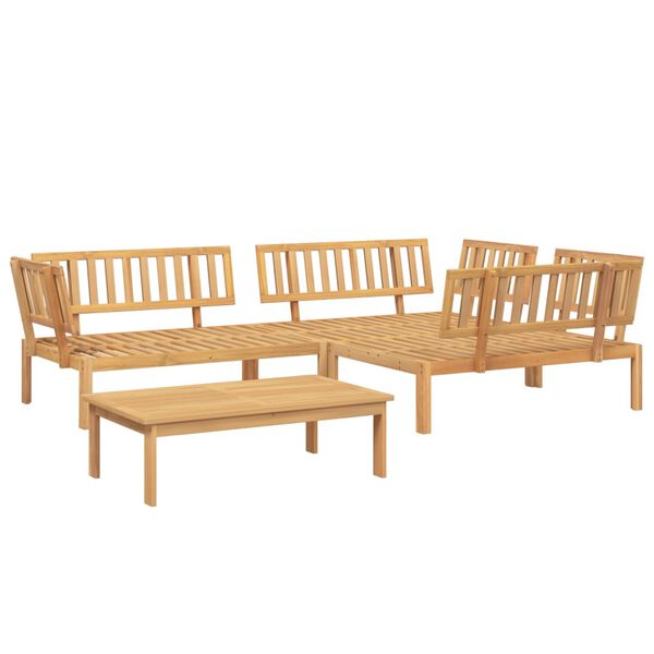 vidaXL 4 Piece Patio Pallet Sofa Set Solid Wood Acacia