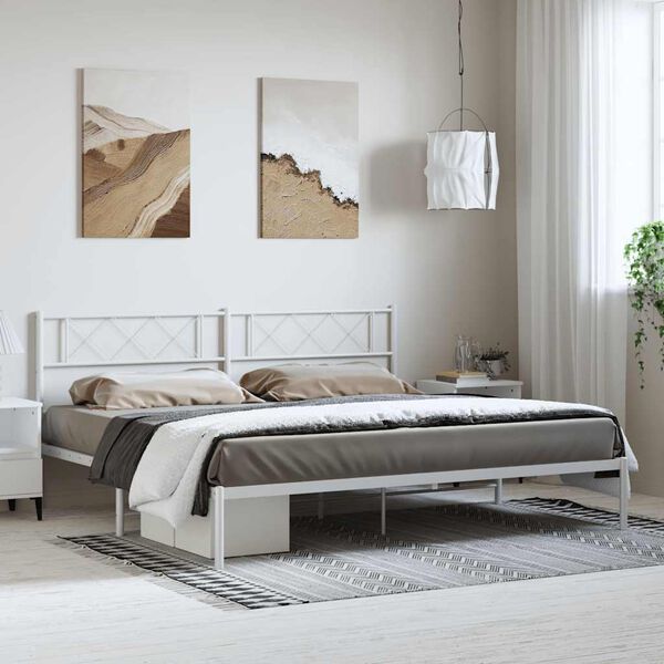 vidaXL Metal Bed Frame Metal Bed Frame Rectangular Modern