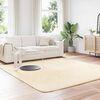 vidaXL Shaggy Rug Cream Polyester 94.5 x 94.5 in Foldable Rug Square