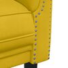 vidaXL Sofa Set Yellow Velvet (100% polyester), plywood, solid wood