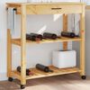 vidaXL Kitchen Trolley MONZA 33.1"x15.7"x34.8" Solid Wood Pine