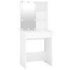 vidaXL LED Dressing Table With Cabinet White Engineered wood, acrylic
