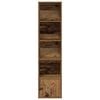 vidaXL Bookcase Old wood Engineered wood Medium Bookcase Rectangular