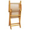 vidaXL Garden Chair Set of 2 Beige Solid Acacia Wood, Polypropylene