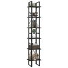 vidaXL Book Cabinet Gray Engineered wood, metal 82.7 in tall Storage
