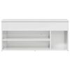 vidaXL Shoe Bench High gloss white Engineered wood Standard Shoe Bench