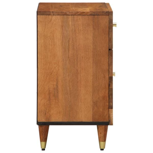 vidaXL Bedside Cabinet Honey Brown Solid Mango Wood, Engineered Wood, Iron
