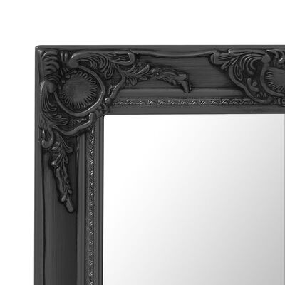 vidaXL Wall Mirror Baroque Style 23.6"x15.7" Black