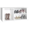 vidaXL Shoe Cabinet White Engineered wood 39.4x13.8x17.7 in Shoe Cabinet