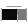 vidaXL Side Awning Black screen + Grey stand