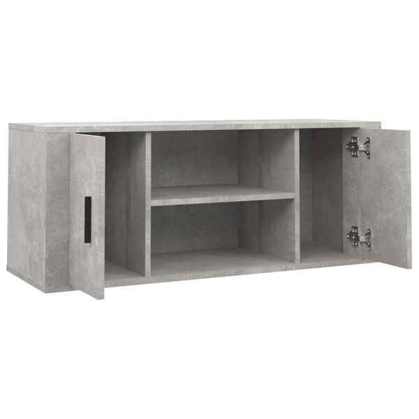 vidaXL TV Cabinet Concrete Grey Engineered Wood Medium-sized Cabinet