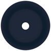 vidaXL Luxury Wash Basin Round Matt Dark Blue 15.7x5.9" Ceramic