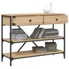 vidaXL Console Table Sonoma oak Engineered wood, steel Medium