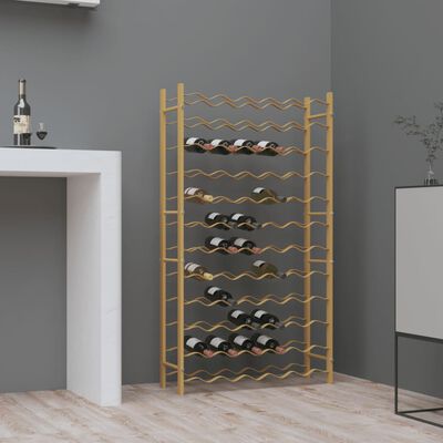 vidaXL Wine Rack for 72 Bottles Gold Metal