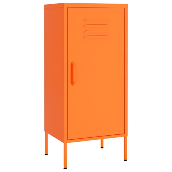 vidaXL Storage Cabinet Orange Steel Medium Storage Cabinet Rectangular