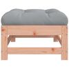 vidaXL Garden Footstool Grey and natural wood