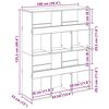 vidaXL Bookcase Artisan Oak Engineered Wood Medium Bookcase