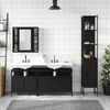 vidaXL Bathroom Cabinet Set Black