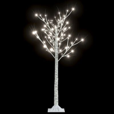 vidaXL Christmas Tree 128 LEDs 3.9' Cold White Willow Indoor Outdoor