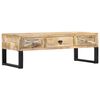 vidaXL Coffee Table Natural wood, Black Solid mango wood, Galvanized steel