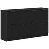 vidaXL Sideboard Black oak 180 x 30 x 70 cm Engineered wood
