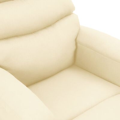 vidaXL Massage Reclining Chair Cream Faux Leather
