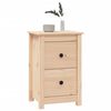 vidaXL Bedside Cabinet Set of 2 Solid pinewood 15.7x13.8x24.2 in