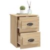 vidaXL Wall-mounted Bedside Cabinet Set of 2 Sonoma Oak Engineered wood
