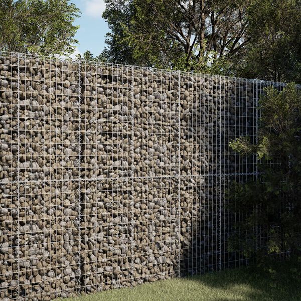 vidaXL Gabion Basket Silver Galvanized Iron Extra Large