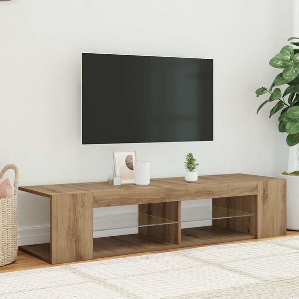 vidaXL TV Cabinet Artisan Oak Engineered Wood Standard Modern