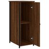vidaXL Bedside Cabinet Set of 2 Brown Oak Engineered Wood, Iron Medium
