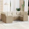 vidaXL Garden Sofa Set 6-Piece Set Beige