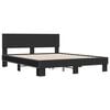 vidaXL Bed Frame Black Engineered wood King Durable Bed Frame