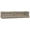 vidaXL Pallet Sofa Set Taupe Solid Acacia wood Standard Modular