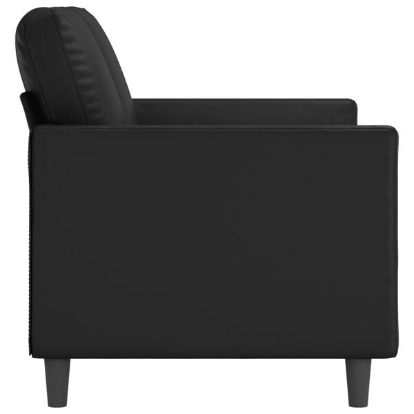 vidaXL 2-seater Sofa Black