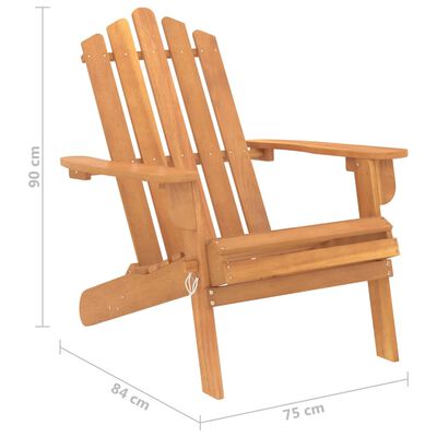 vidaXL Patio Adirondack Chair with Footrest Solid Wood Acacia