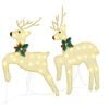 vidaXL LED Reindeers 4 pcs Gold fabric