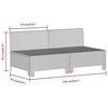 vidaXL Garden Lounge Set Grey PE Wicker, Powder-Coated Steel, Polyester