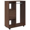 vidaXL Wardrobe Brown Oak Engineered Wood Medium Wardrobe Rectangular
